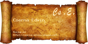 Cserna Edvin névjegykártya